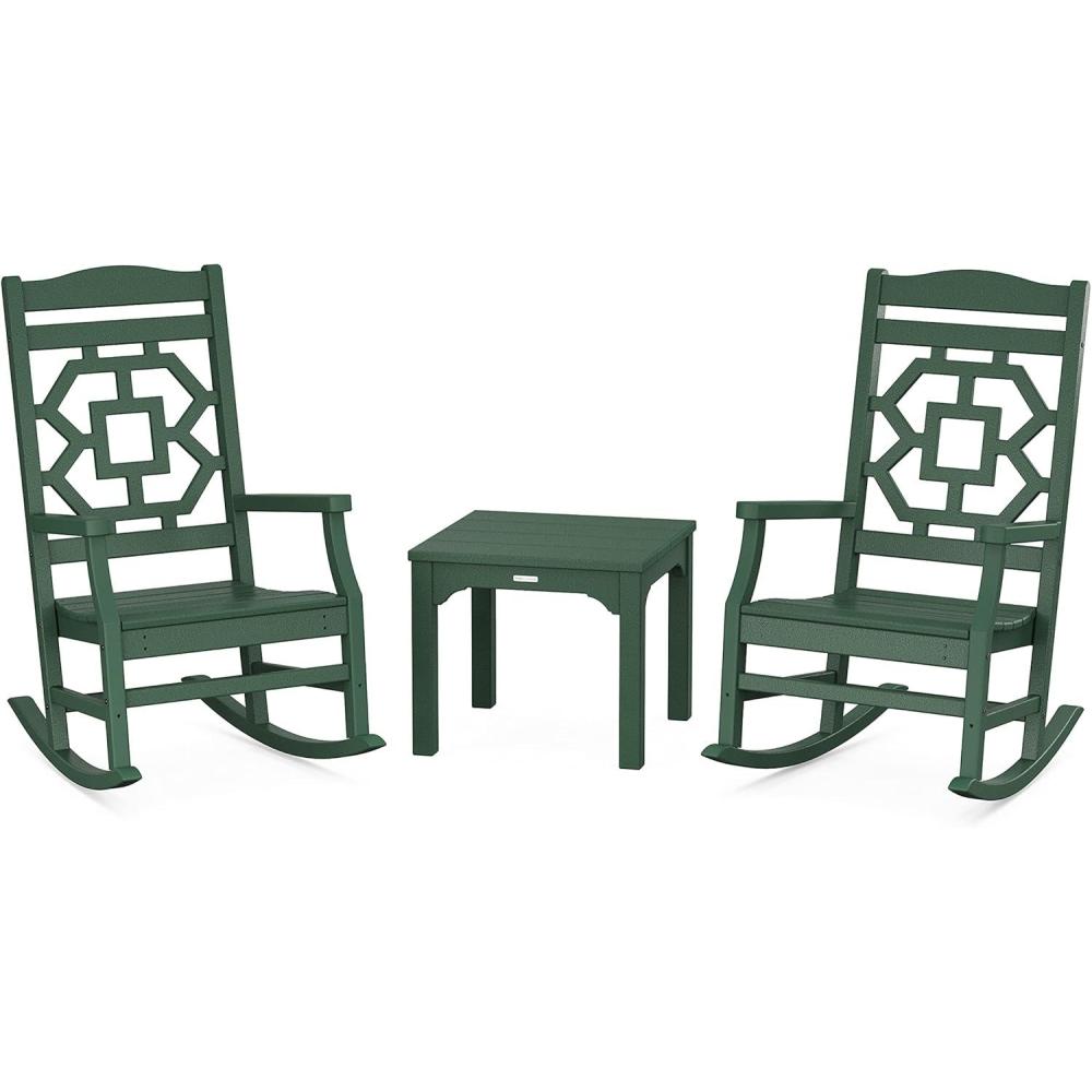 image:imageMartha Stewart by POLYWOOD Chinoiserie 3Piece Rocking Chair Set in GreenGreen