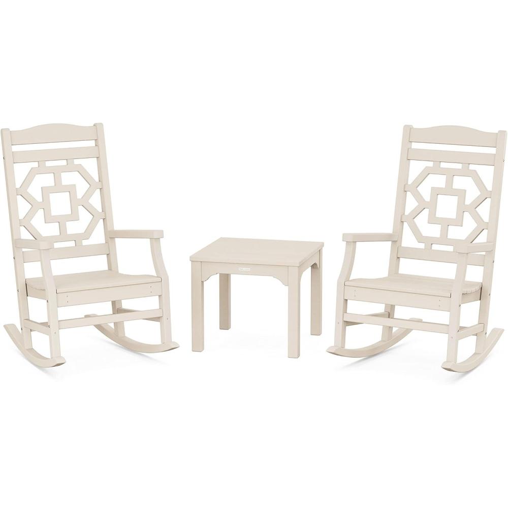 image:imageMartha Stewart by POLYWOOD Chinoiserie 3Piece Rocking Chair Set in GreenSand