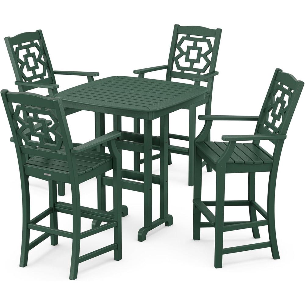 image:imageMartha Stewart by POLYWOOD Chinoiserie 5Piece Bar Set in GreenGreen