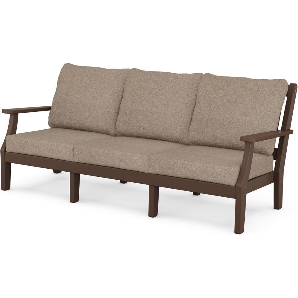 image:imageMartha Stewart by POLYWOOD Chinoiserie Deep Seating Sofa in WhiteGlacier SpaMahogany Spiced Burlap