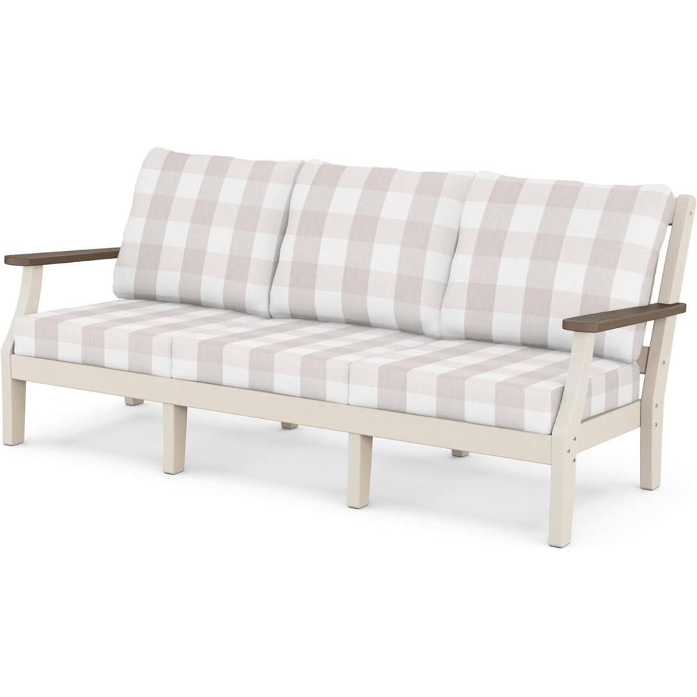 image:imageMartha Stewart by POLYWOOD Chinoiserie Deep Seating Sofa in WhiteGlacier SpaSand Kona Buffalo Plaid Dune Burlap