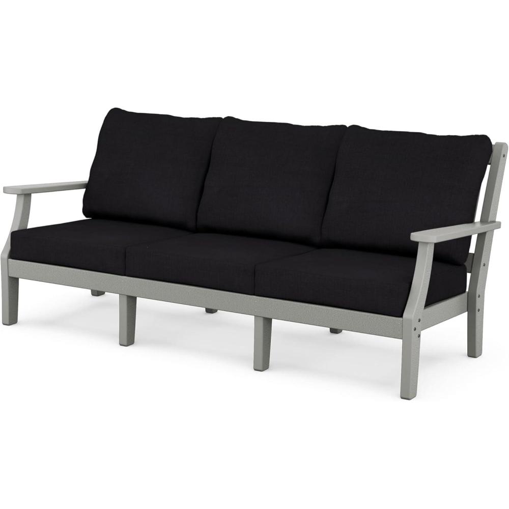 image:imageMartha Stewart by POLYWOOD Chinoiserie Deep Seating Sofa in WhiteGlacier SpaSlate Grey Midnight Linen