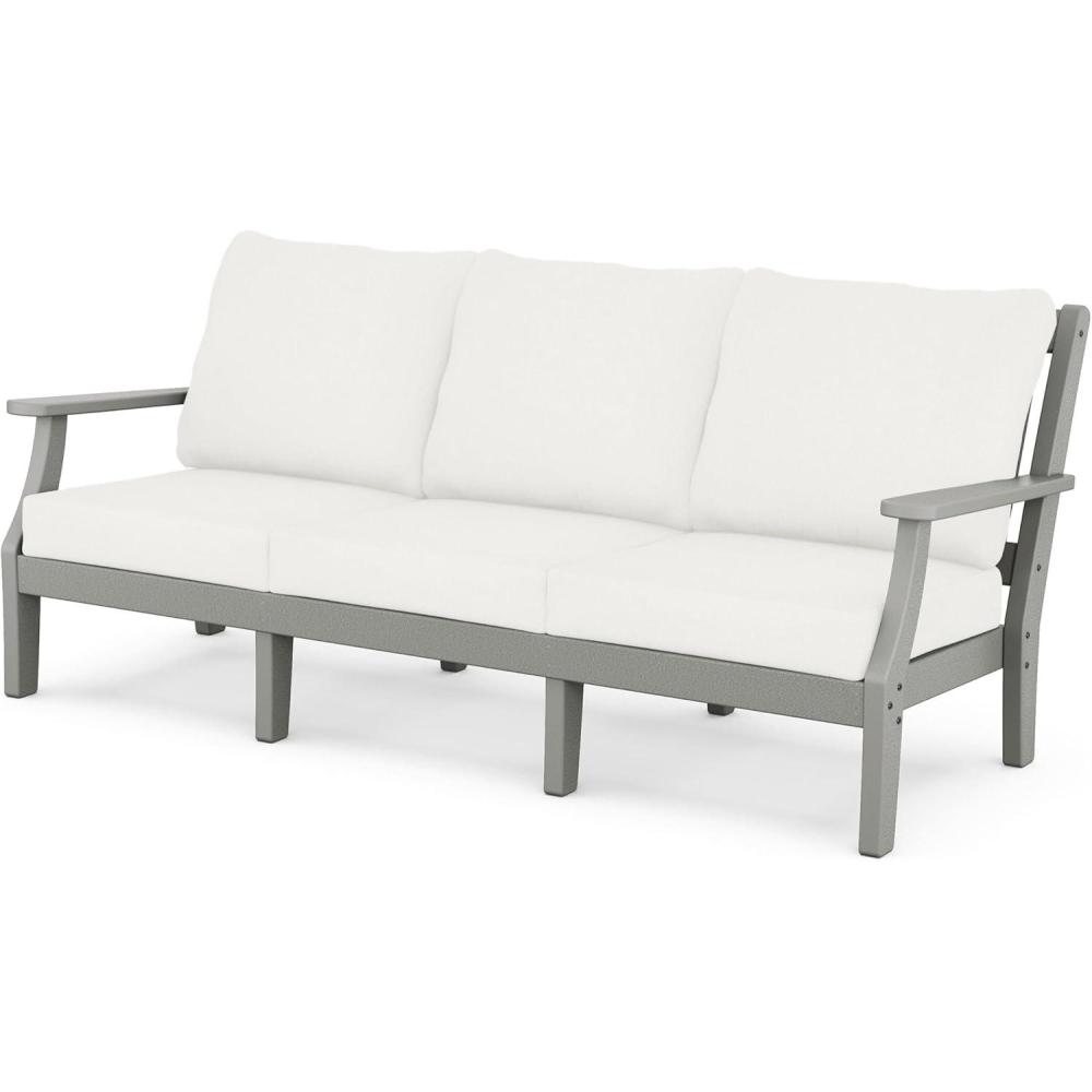 image:imageMartha Stewart by POLYWOOD Chinoiserie Deep Seating Sofa in WhiteGlacier SpaSlate Grey Natural Linen