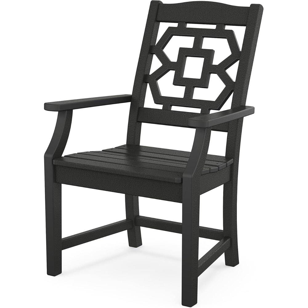 image:imageMartha Stewart by POLYWOOD Chinoiserie Dining Arm Chair in GreenBlack