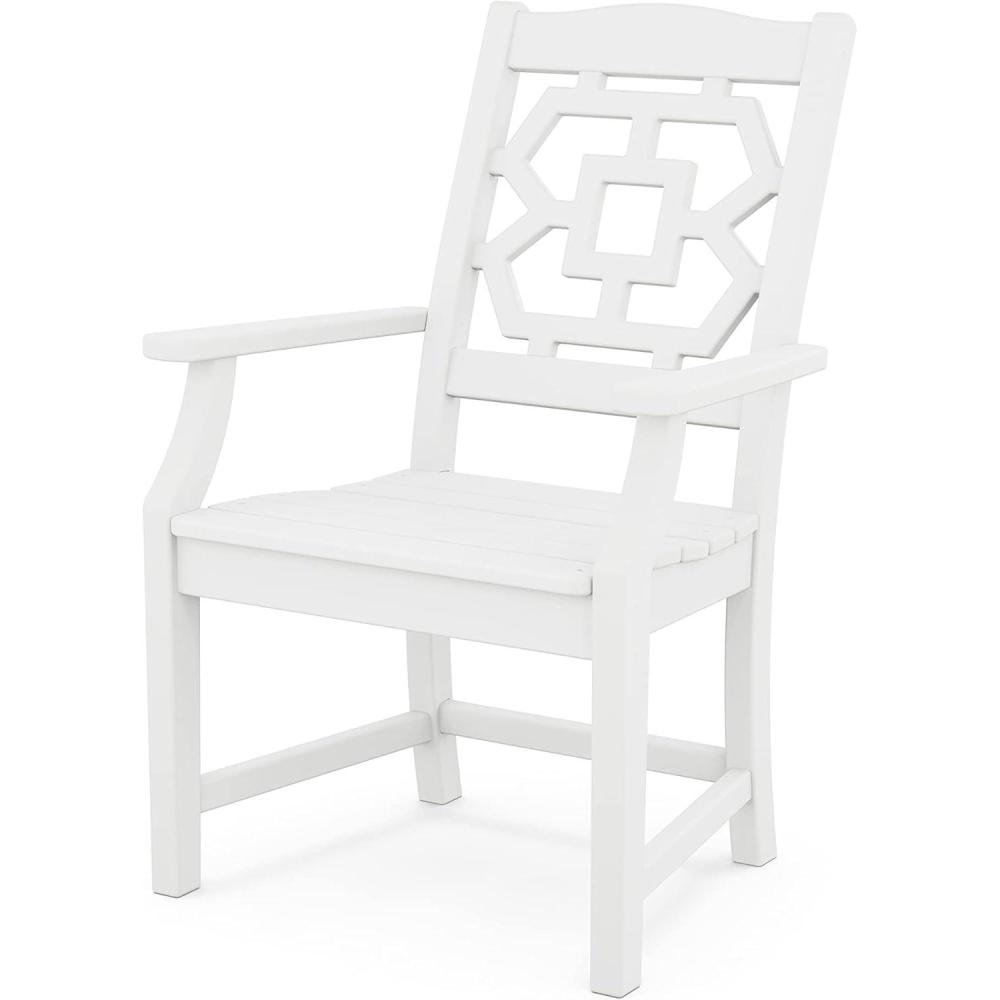 image:imageMartha Stewart by POLYWOOD Chinoiserie Dining Arm Chair in GreenWhite