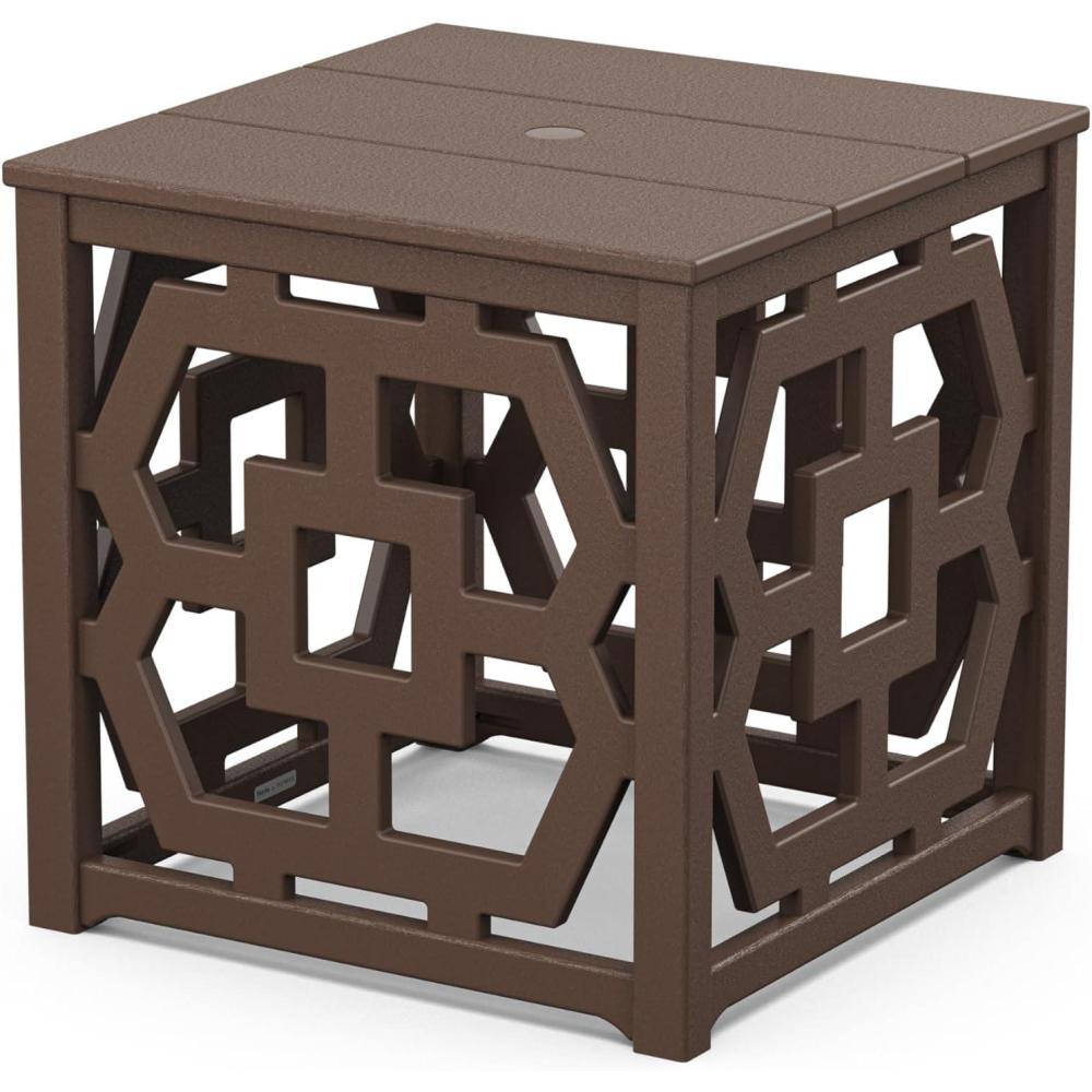 image:imageMartha Stewart by POLYWOOD Chinoiserie Umbrella Stand Accent Table in BlackMahogany