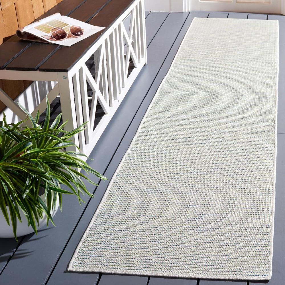 image:imageMartha Stewart x SAFAVIEH Outdoor Area Rug Collection 65 Round Navy Weather Resistant amp Washable Ideal for Patio Backyard Mudroom Deck Dining Space MSR4490NGreen