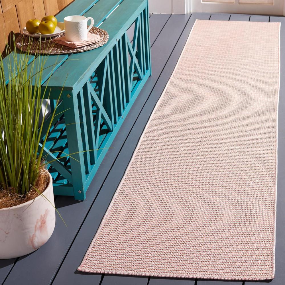 image:imageMartha Stewart x SAFAVIEH Outdoor Area Rug Collection 65 Round Navy Weather Resistant amp Washable Ideal for Patio Backyard Mudroom Deck Dining Space MSR4490NBeigeTerracotta