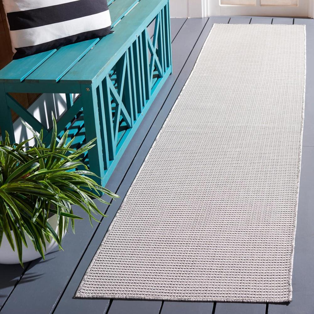 image:imageMartha Stewart x SAFAVIEH Outdoor Area Rug Collection 65 Round Navy Weather Resistant amp Washable Ideal for Patio Backyard Mudroom Deck Dining Space MSR4490NBeigeBlack
