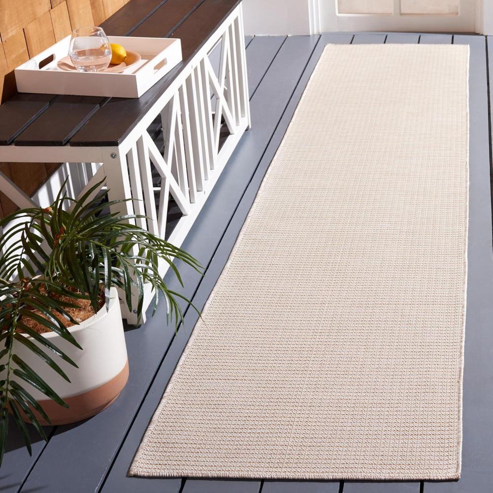 image:imageMartha Stewart x SAFAVIEH Outdoor Area Rug Collection 65 Round Navy Weather Resistant amp Washable Ideal for Patio Backyard Mudroom Deck Dining Space MSR4490NBeige
