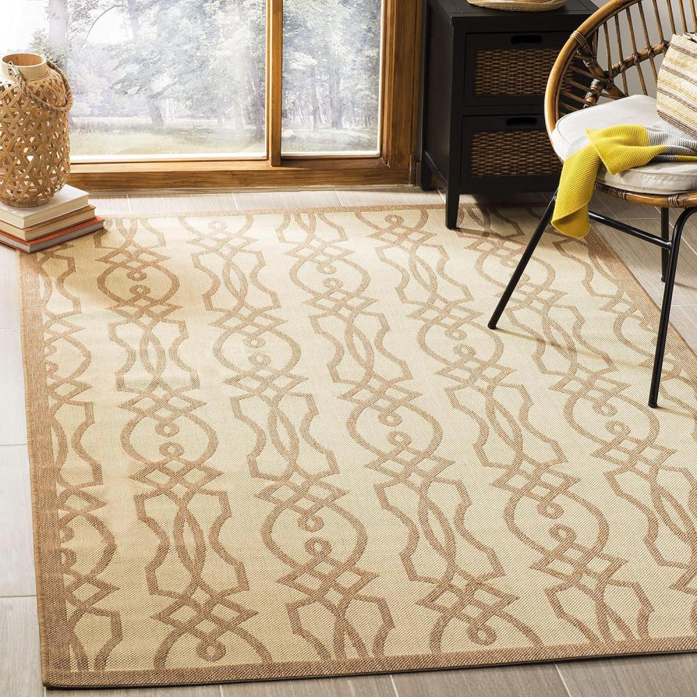 image:imageMartha Stewart x SAFAVIEH Outdoor Area Rug Collection 8 x 112 Azurite Weather Resistant amp Washable Ideal for Patio Backyard Mudroom Deck Dining Space MSR4220233Hickory