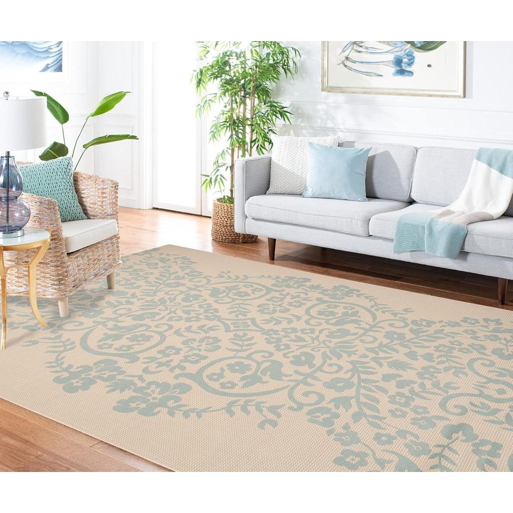 image:imageMartha Stewart x SAFAVIEH Outdoor Area Rug Collection  8 x 112 Cinnamon Stick Weather Resistant amp Washable Ideal for Patio Backyard Mudroom Deck Dining Space MSR4256241Rainwater