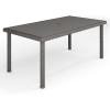 Martha Stewart Bedford 71″ Indoor-Outdoor Patio Table with Faux Wood Top and Rattan Wicker Finish in Gray(Grey)