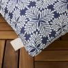 Martha Stewart Tulum Indoor Outdoor Decorative Lumbar Pillow 2-Pack Set, UV Fade Resistant, Water Repellent, Printed Modern Design, Taupe, 11″x18″(Navy Blue)