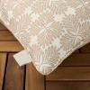 Martha Stewart Tulum Indoor Outdoor Decorative Lumbar Pillow 2-Pack Set, UV Fade Resistant, Water Repellent, Printed Modern Design, Taupe, 11″x18″(Taupe)