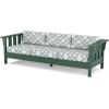 Martha Stewart by POLYWOOD® Acadia 4-Piece Deep Seating Set with Sofa in Green (Trellis Glacier Spa)