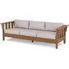 Martha Stewart by POLYWOOD® Acadia 4-Piece Deep Seating Set with Sofa in Teak (Dune Burlap)(Dune Burlap)