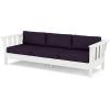 Martha Stewart by POLYWOOD® Acadia 4-Piece Deep Seating Set with Sofa in White (Glacier Spa)(Navy Linen)