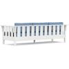 Martha Stewart by POLYWOOD® Acadia 4-Piece Deep Seating Set with Sofa in White (Glacier Spa)(Sky Blue)