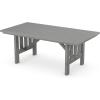 Martha Stewart by POLYWOOD® Acadia 5-Piece Dining Set with Benches in Slate Grey(Slate Grey)