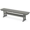 Martha Stewart by POLYWOOD® Acadia 5-Piece Dining Set with Benches in Slate Grey(Slate Grey)