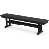 Martha Stewart by POLYWOOD® Acadia 5-Piece Farmhouse Dining Set with Benches in Teak(Black)