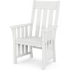 Martha Stewart by POLYWOOD® Acadia 5-Piece Farmhouse Dining Set with Benches in Teak(White)