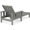 Martha Stewart by POLYWOOD® Acadia Chaise Lounge in Mahogany(Slate Grey)
