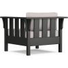 Martha Stewart by POLYWOOD® Acadia Deep Seating Chair in Slate Grey/Natural Linen(Black / Dune Burlap)
