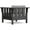 Martha Stewart by POLYWOOD® Acadia Deep Seating Chair in Slate Grey/Natural Linen(Black / Grey Mist)