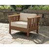 Martha Stewart by POLYWOOD® Acadia Deep Seating Chair in Slate Grey/Natural Linen(Sand / Ash Charcoal)