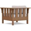 Martha Stewart by POLYWOOD® Acadia Deep Seating Chair in Slate Grey/Natural Linen(Teak / Dune Burlap)
