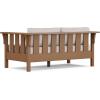 Martha Stewart by POLYWOOD® Acadia Deep Seating Loveseat in Mahogany/Spiced Burlap(Teak / Dune Burlap)