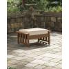 Martha Stewart by POLYWOOD® Acadia Deep Seating Ottoman in Slate Grey/Midnight Linen(Sand / Ash Charcoal)