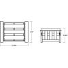 Martha Stewart by POLYWOOD® Acadia Deep Seating Ottoman in Slate Grey/Midnight Linen(White / Sky Blue)