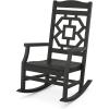 Martha Stewart by POLYWOOD® Chinoiserie 3-Piece Rocking Chair Set in Green(Black)