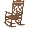 Martha Stewart by POLYWOOD® Chinoiserie 3-Piece Rocking Chair Set in Green(Teak)