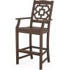 Martha Stewart by POLYWOOD® Chinoiserie 5-Piece Bar Set with Trestle Legs in White(Mahogany)