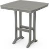 Martha Stewart by POLYWOOD® Chinoiserie 5-Piece Bar Set with Trestle Legs in White(Slate Grey)