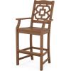Martha Stewart by POLYWOOD® Chinoiserie 5-Piece Bar Set with Trestle Legs in White(Teak)