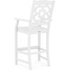 Martha Stewart by POLYWOOD® Chinoiserie 5-Piece Bar Set with Trestle Legs in White(White)