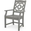 Martha Stewart by POLYWOOD® Chinoiserie 5-Piece Parsons Dining Set (Exclusive) in Teak(Slate Grey)