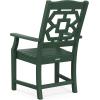 Martha Stewart by POLYWOOD® Chinoiserie 5-Piece Parsons Dining Set with Benches (Exclusive) in Mahogany(Green)