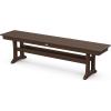 Martha Stewart by POLYWOOD® Chinoiserie 5-Piece Parsons Dining Set with Benches (Exclusive) in Mahogany(Mahogany)