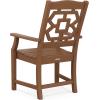 Martha Stewart by POLYWOOD® Chinoiserie 5-Piece Parsons Dining Set with Benches (Exclusive) in Mahogany(Teak)