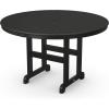 Martha Stewart by POLYWOOD® Chinoiserie 5-Piece Round Farmhouse Dining Set in Slate Grey(Black)