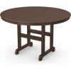 Martha Stewart by POLYWOOD® Chinoiserie 5-Piece Round Farmhouse Dining Set in Slate Grey(Mahogany)