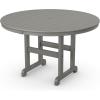 Martha Stewart by POLYWOOD® Chinoiserie 5-Piece Round Farmhouse Dining Set in Slate Grey(Slate Grey)