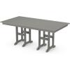 Martha Stewart by POLYWOOD® Chinoiserie 6-Piece Farmhouse Dining Set with Bench in Green(Slate Grey)