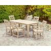 Martha Stewart by POLYWOOD® Chinoiserie Arm Chair 7-Piece Parsons Dining Set (Exclusive) in Teak(Black)